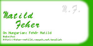 matild feher business card